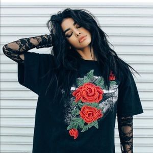 LF Furst of a Kind Rose Patched T-shirt